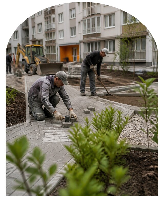 Благоустройство двора многоквартирного дома в Невинномысске