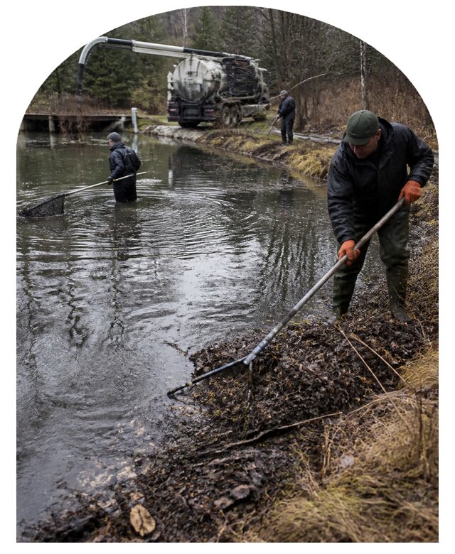 Очистка пруда в Невинномысске по цене от 15344 р. | Метпроект-Нвн
